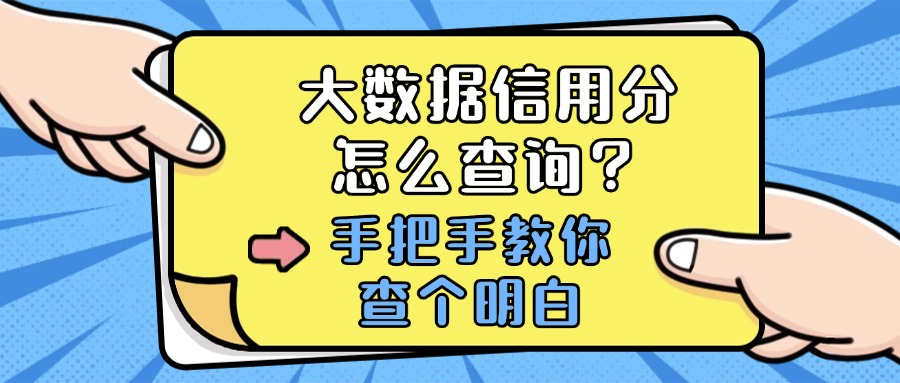 大数据信用分怎么查询？手把手教你查个明白