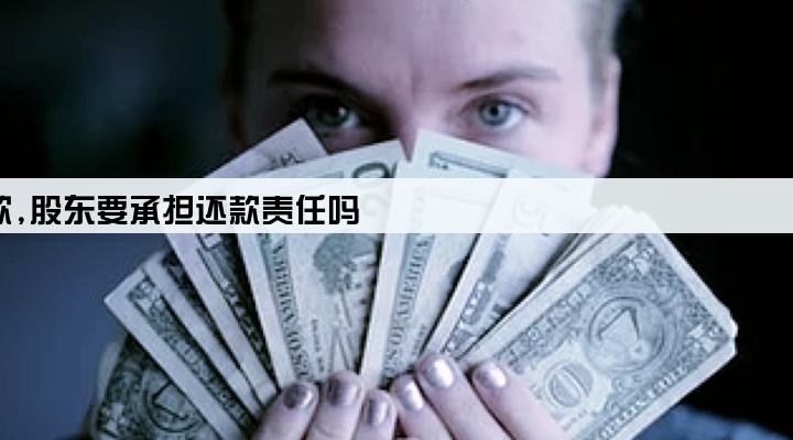 公司贷款,股东要承担还款责任吗