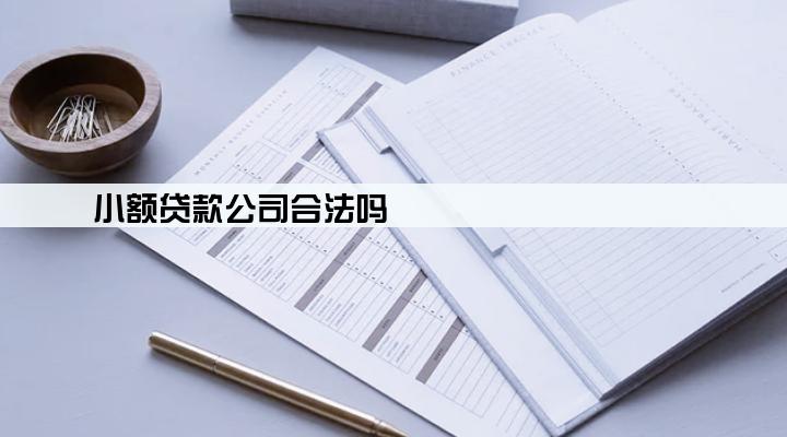 小额贷款公司合法吗