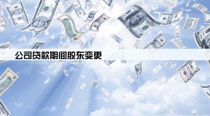 公司贷款期间股东变更