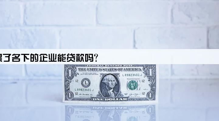 法人征信黑了名下的企业能贷款吗?