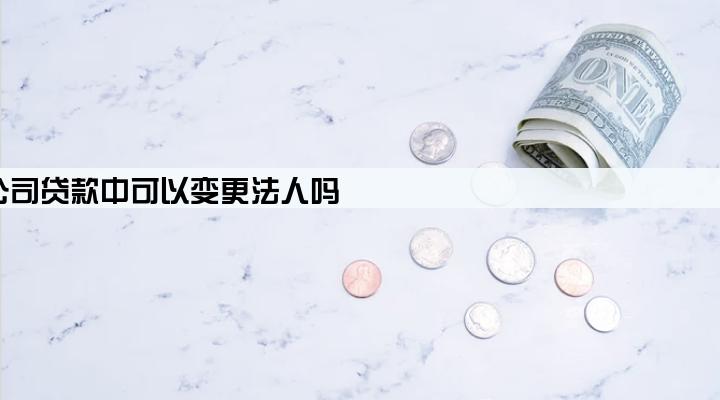 公司贷款中可以变更法人吗