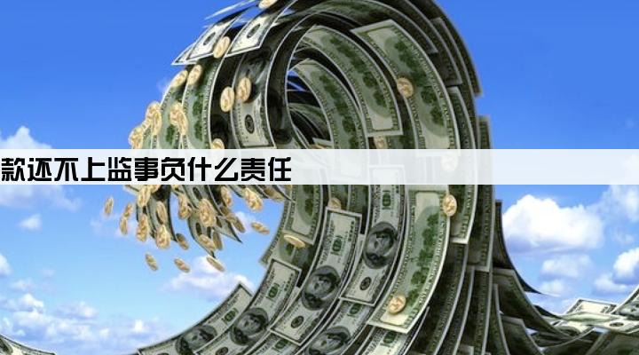 公司贷款还不上监事负什么责任