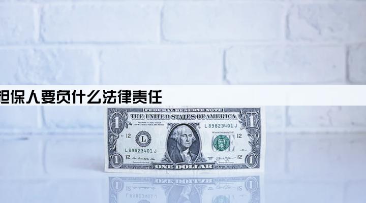 企业贷款的担保人要负什么法律责任