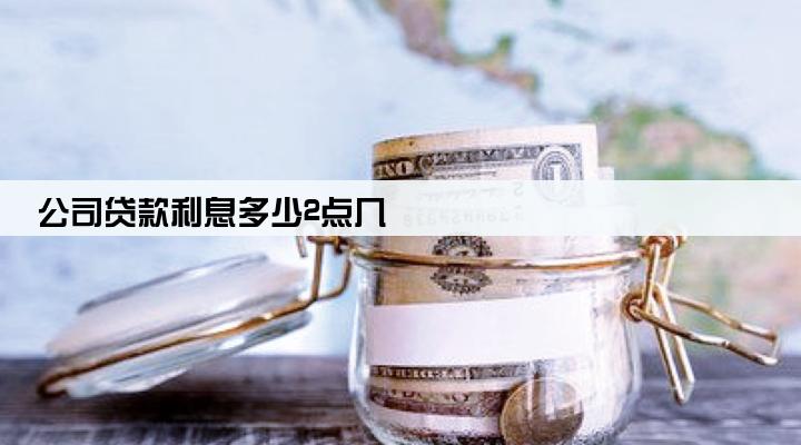 公司贷款利息多少2点几