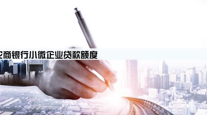 农商银行小微企业贷款额度