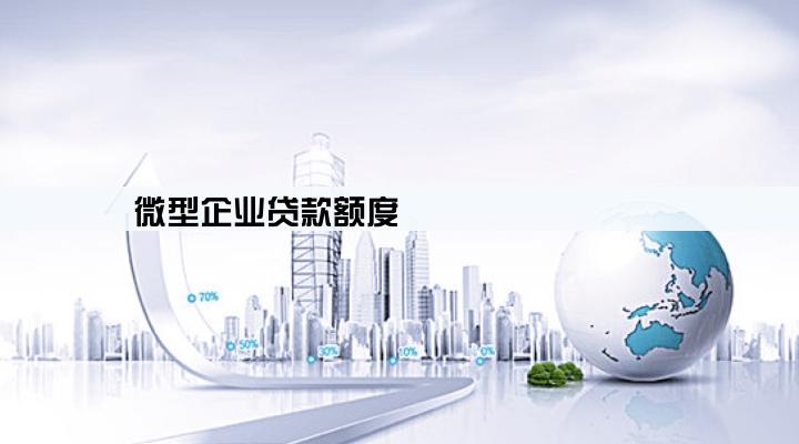 微型企业贷款额度