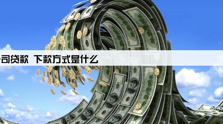 个人找担保公司贷款 下款方式是什么