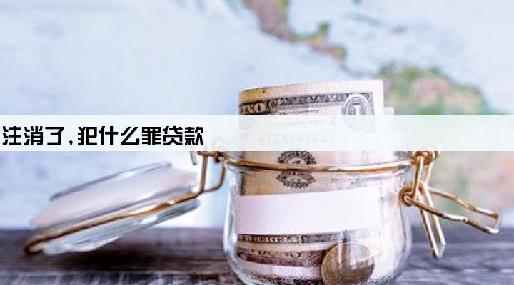 注册公司向银行贷款后将公司注消了,犯什么罪贷款