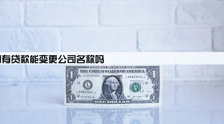 公司有贷款能变更公司名称吗