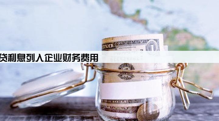 个人经营贷利息列入企业财务费用