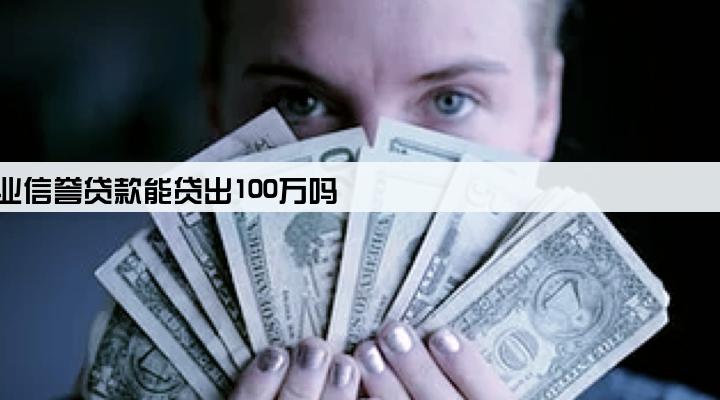 企业信誉贷款能贷出100万吗