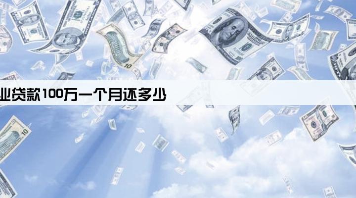 企业贷款100万一个月还多少