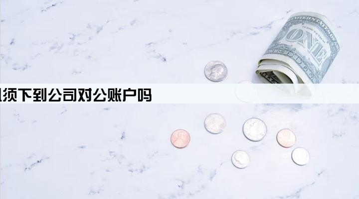 小微企业贷款下款必须下到公司对公账户吗