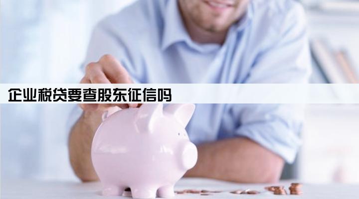 企业税贷要查股东征信吗