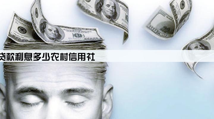 用营业执照贷款利息多少农村信用社