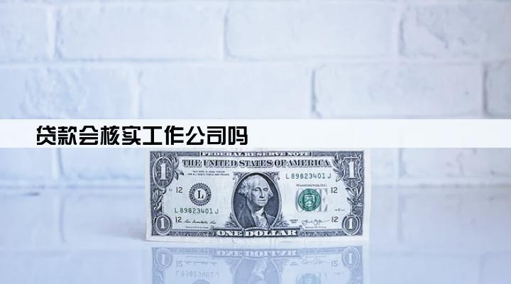 贷款会核实工作公司吗