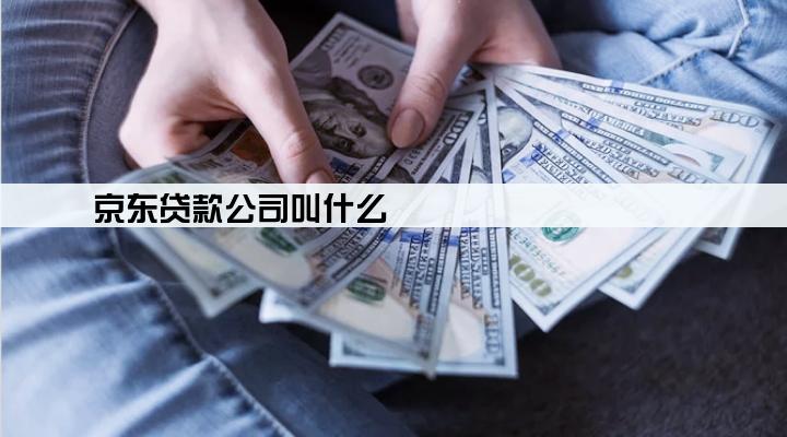 京东贷款公司叫什么