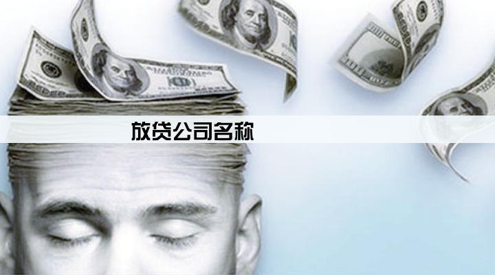 放贷公司名称