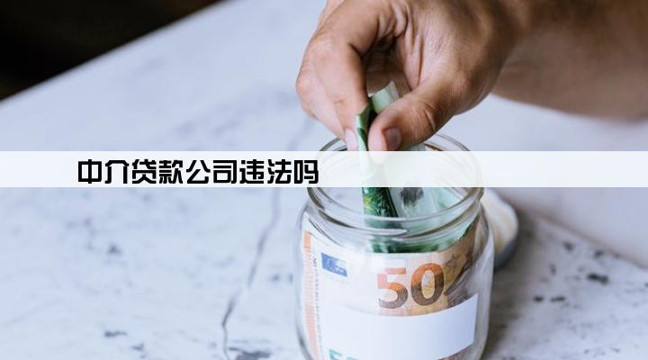 中介贷款公司违法吗