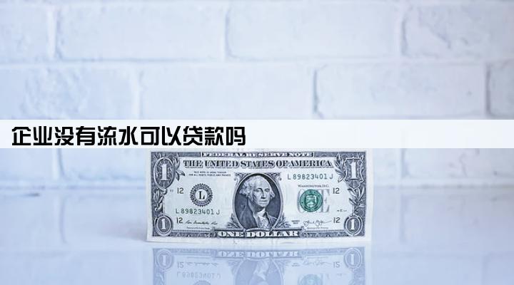 企业没有流水可以贷款吗