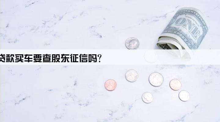 公司贷款买车要查股东征信吗?