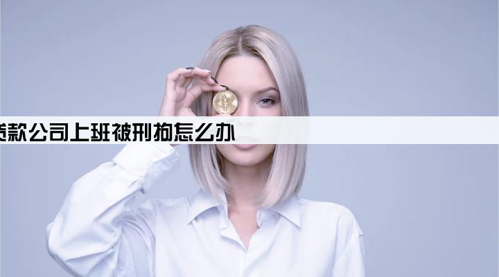 贷款公司上班被刑拘怎么办
