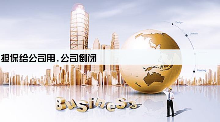 个人贷款公司担保给公司用,公司倒闭