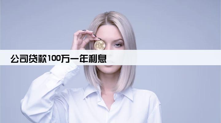 公司贷款100万一年利息