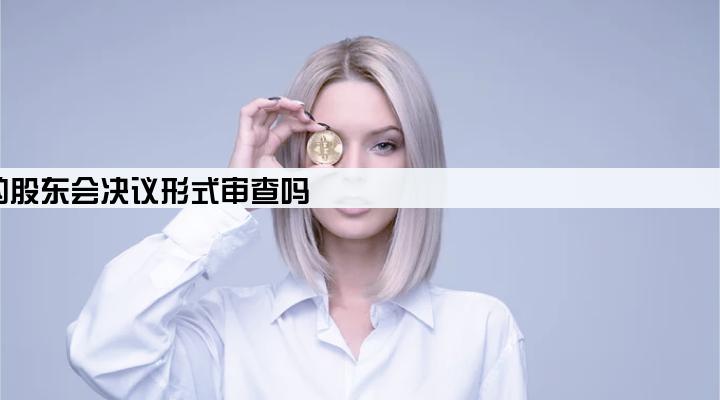 银行对公司贷款的股东会决议形式审查吗
