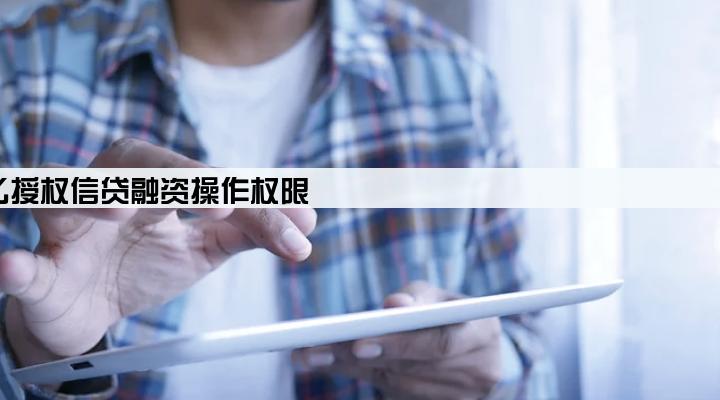 建行企业网银怎么授权信贷融资操作权限