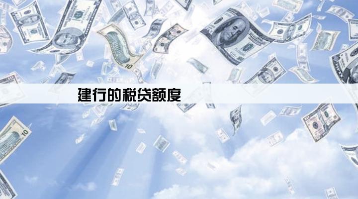 建行的税贷额度