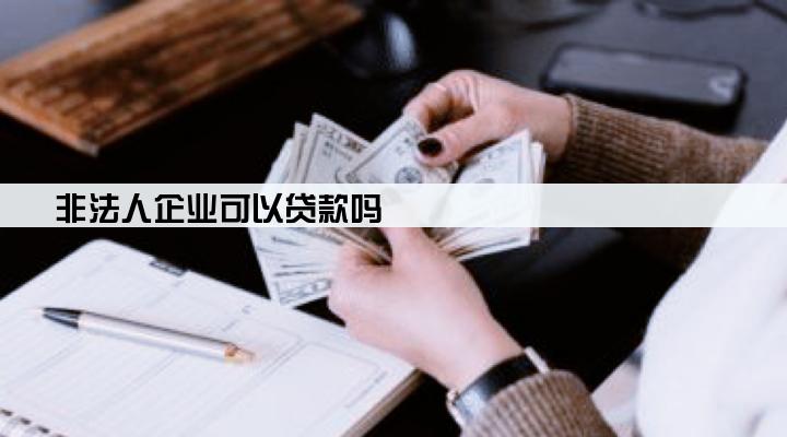 非法人企业可以贷款吗