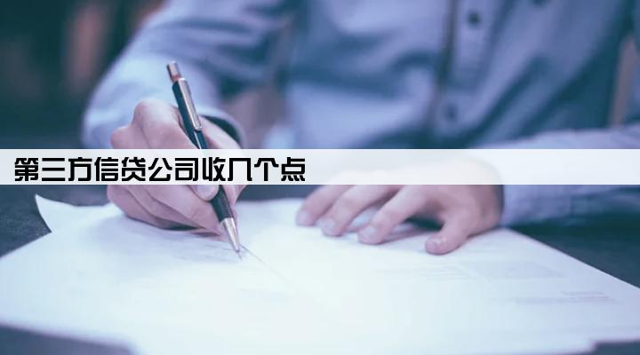 第三方信贷公司收几个点
