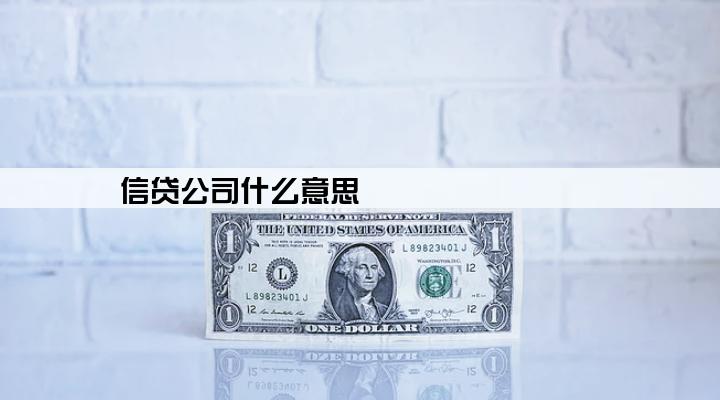 信贷公司什么意思