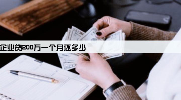 企业贷200万一个月还多少