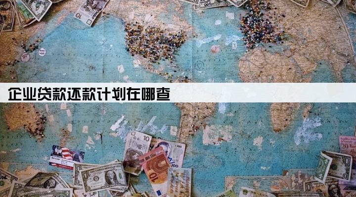 企业贷款还款计划在哪查