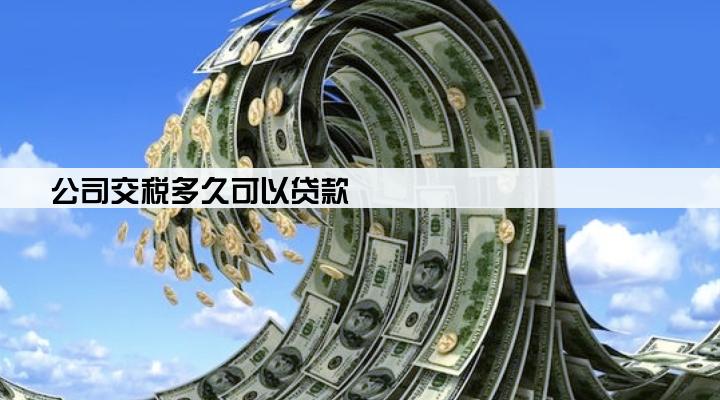 公司交税多久可以贷款