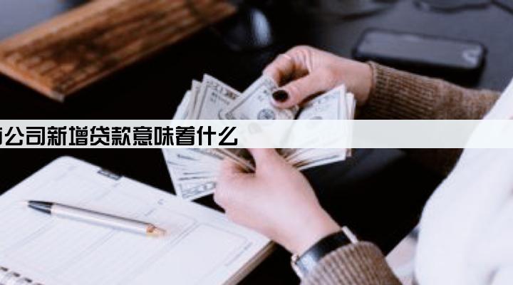 上市公司新增贷款意味着什么