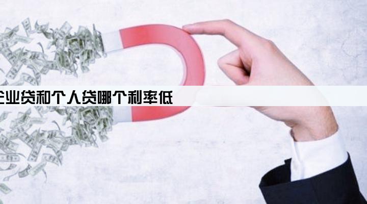 企业贷和个人贷哪个利率低
