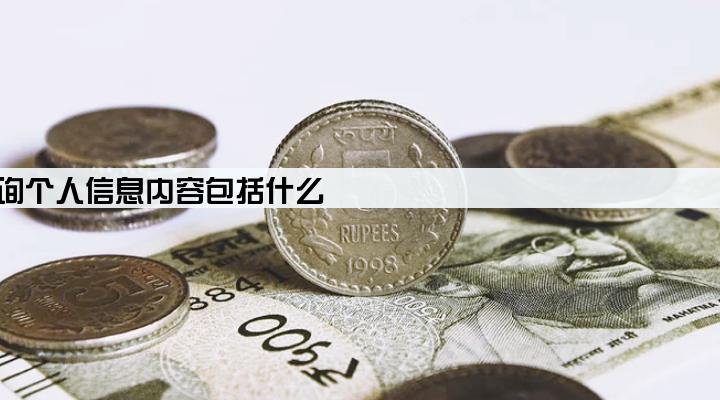 大数据查询个人信息内容包括什么