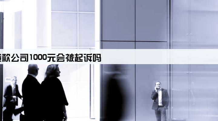 欠贷款公司1000元会被起诉吗