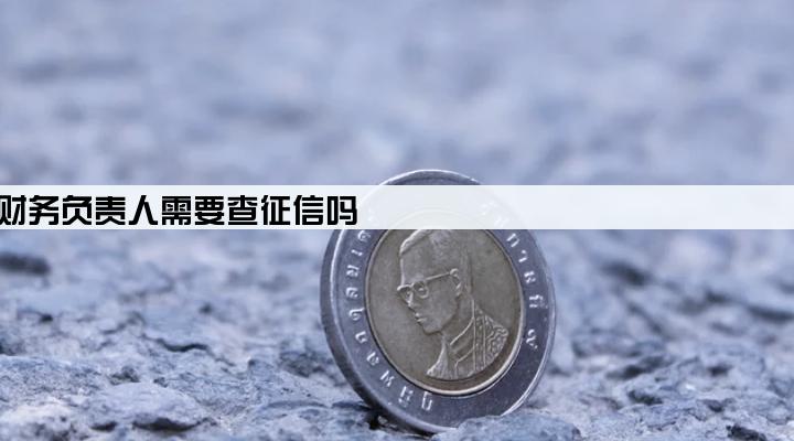 公司贷款财务负责人需要查征信吗