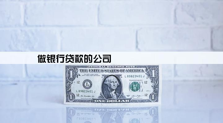 做银行贷款的公司