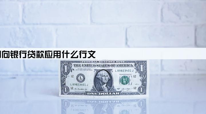 公司向银行贷款应用什么行文