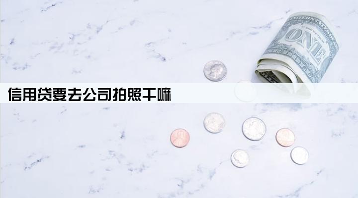 信用贷要去公司拍照干嘛