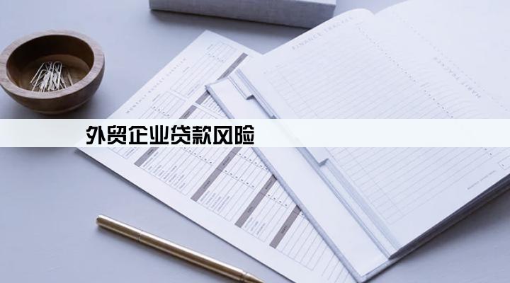 外贸企业贷款风险