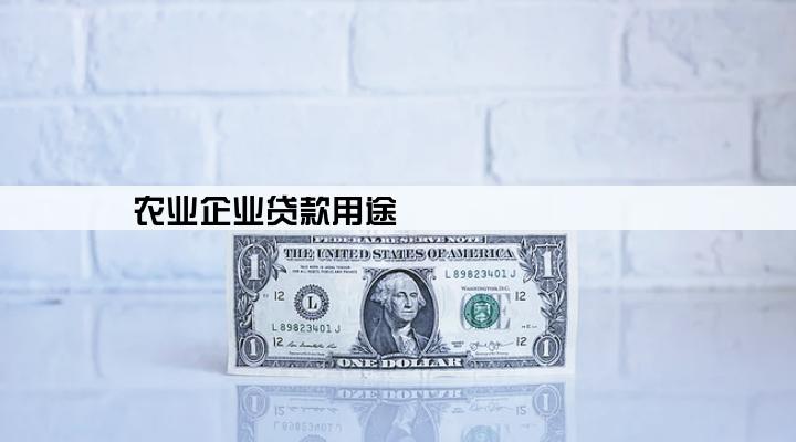 农业企业贷款用途