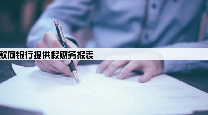 企业为贷款向银行提供假财务报表