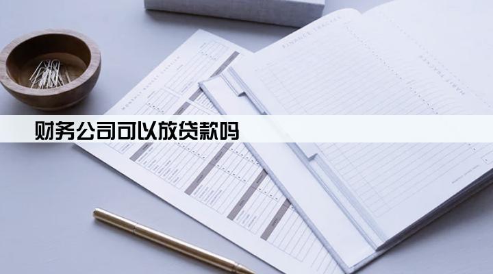 财务公司可以放贷款吗